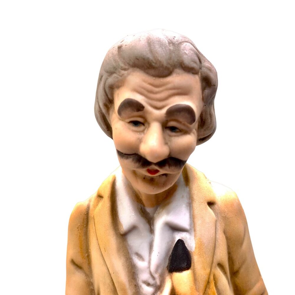 Vintage Flambro Folk Country Musician Figurine Bisque Porcelain Banjo Saxophone - Picture 7 of 12